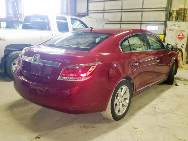 1G4GC5EG1AF142215 - 2010 BUICK LACROSSE C MAROON photo 4