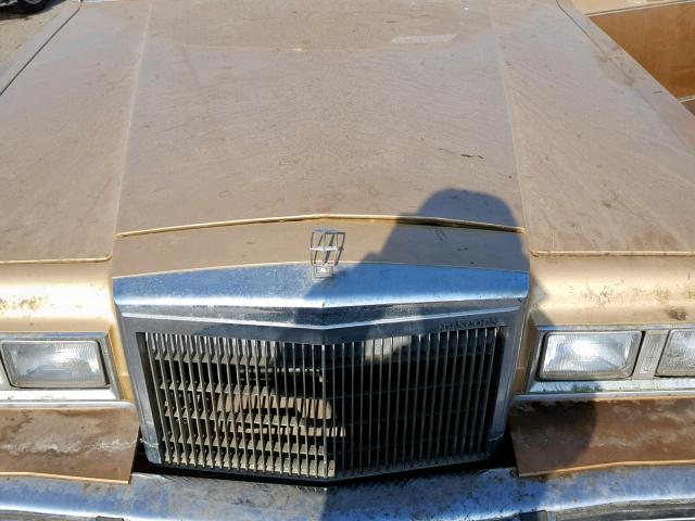 1LNBP96F2EY759242 - 1984 LINCOLN TOWN CAR GOLD photo 7