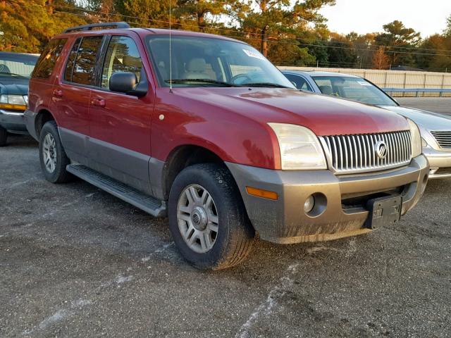 4M2DU86W24ZJ23276 - 2004 MERCURY MOUNTAINEE RED photo 1