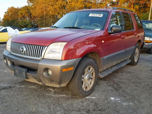 4M2DU86W24ZJ23276 - 2004 MERCURY MOUNTAINEE RED photo 2