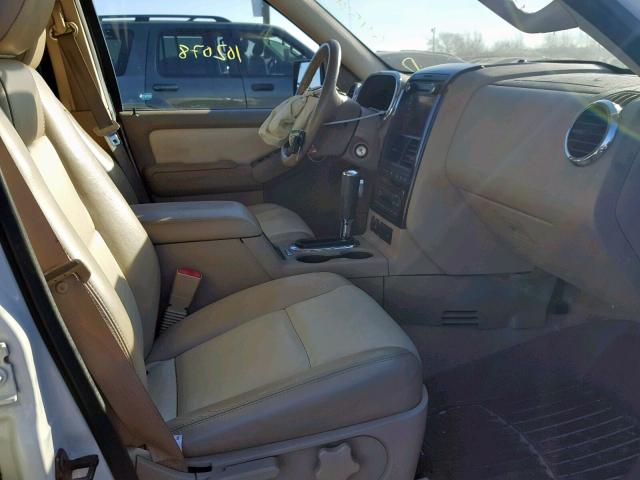 1FMEU75889UA34755 - 2009 FORD EXPLORER L WHITE photo 5