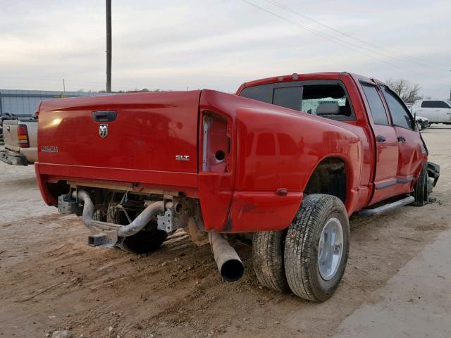 3D7ML48C37G721231 - 2007 DODGE RAM 3500 S RED photo 4