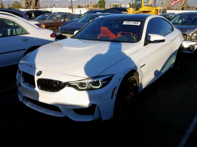 WBS4Y9C56JAA85410 - 2018 BMW M4 WHITE photo 2