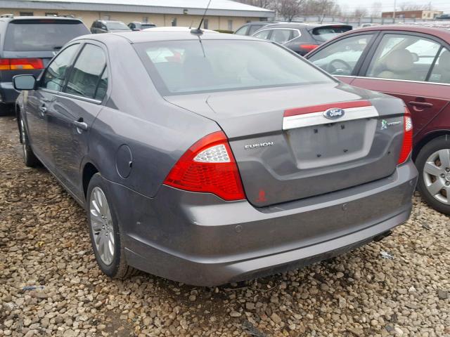 3FADP0L37BR120003 - 2011 FORD FUSION HYB GRAY photo 3