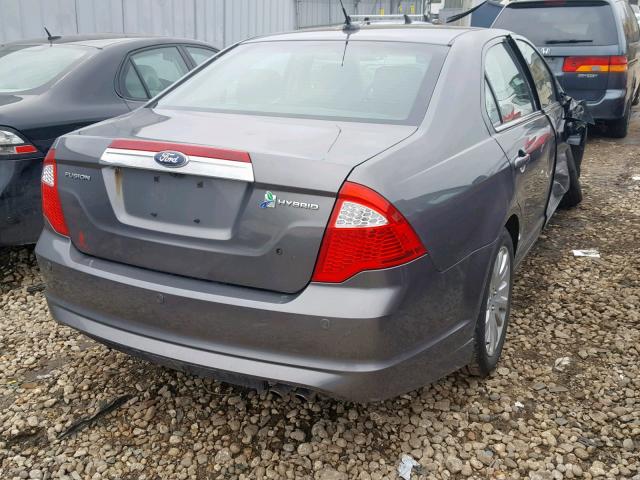 3FADP0L37BR120003 - 2011 FORD FUSION HYB GRAY photo 4