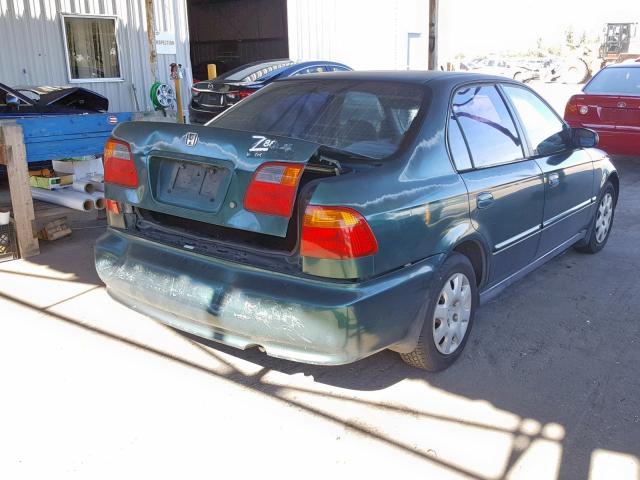 2HGEJ6610YH577447 - 2000 HONDA CIVIC BASE GREEN photo 4
