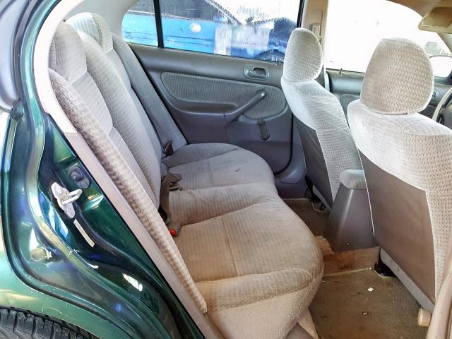 2HGEJ6610YH577447 - 2000 HONDA CIVIC BASE GREEN photo 6