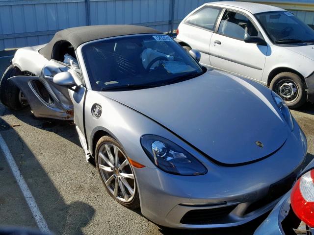 WP0CA2A88JS210412 - 2018 PORSCHE BOXSTER SILVER photo 1