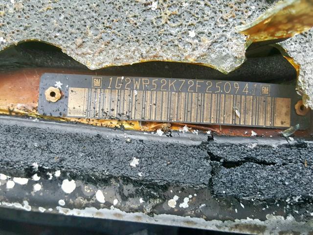 1G2WP52K72F250941 - 2002 PONTIAC GRAND PRIX ვერცხლისფერი ფოტო 9