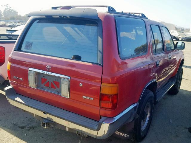 JT3VN39W5R0144757 - 1994 TOYOTA 4RUNNER VN RED photo 4