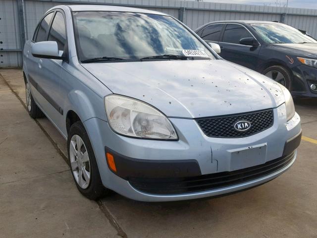 KNADE123666175050 - 2006 KIA RIO GRAY photo 1