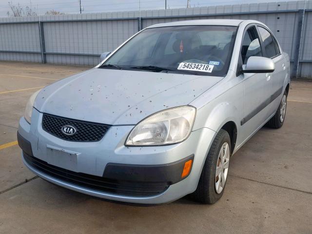 KNADE123666175050 - 2006 KIA RIO GRAY photo 2