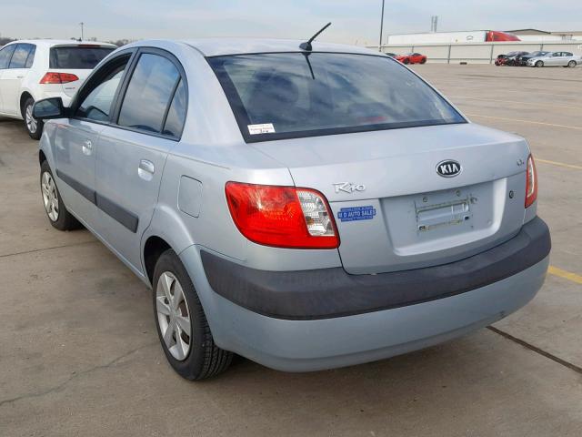 KNADE123666175050 - 2006 KIA RIO GRAY photo 3