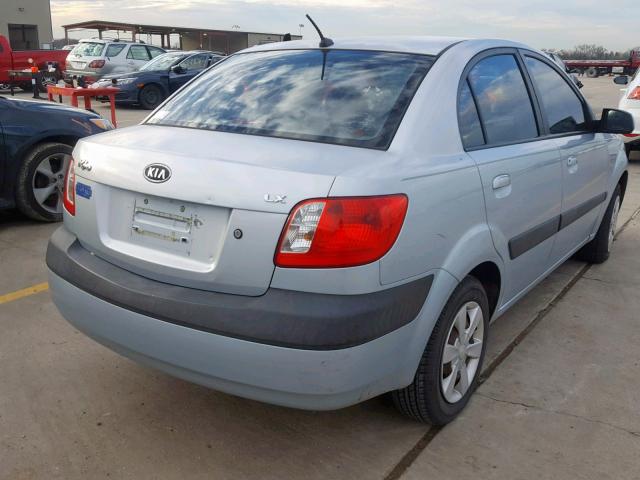 KNADE123666175050 - 2006 KIA RIO GRAY photo 4