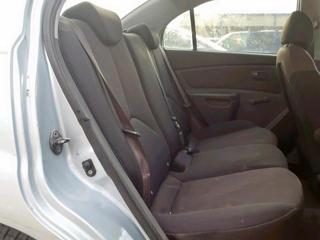 KNADE123666175050 - 2006 KIA RIO GRAY photo 6