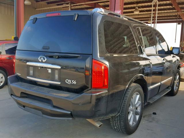 5N3ZA0ND8AN901723 - 2010 INFINITI QX56 BLACK photo 4