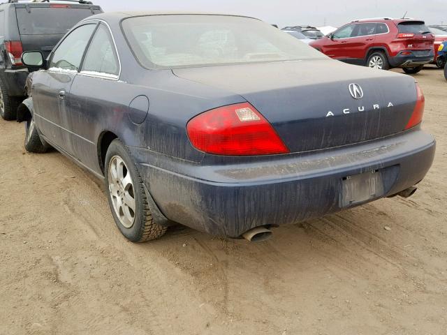 19UYA42491A030733 - 2001 ACURA 3.2CL BLUE photo 3