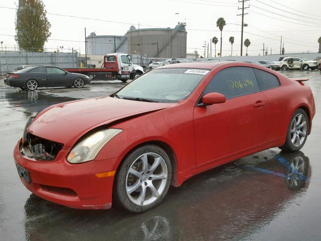 JNKCV54E14M811062 - 2004 INFINITI G35 RED photo 2