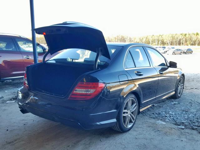 WDDGF4HB3DR268624 - 2013 MERCEDES-BENZ C 250 BLACK photo 4