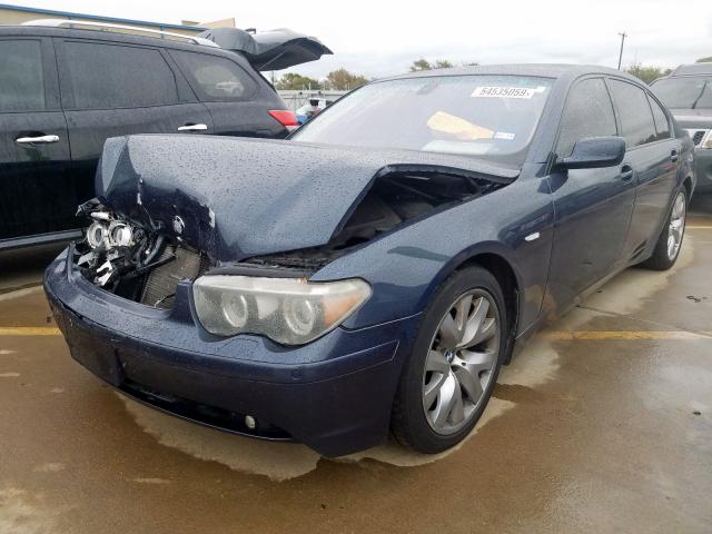 WBAGN63525DS57328 - 2005 BMW 745 LI BLUE photo 2