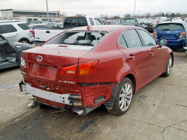 JTHCK262982023397 - 2008 LEXUS IS 250 RED photo 4