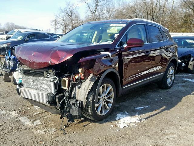 5LMCJ2D93GUJ31448 - 2016 LINCOLN MKC SELECT MAROON photo 2