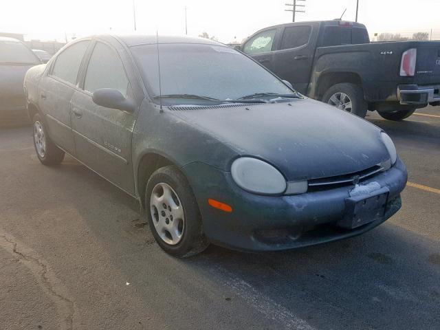 1B3ES46C6YD867112 - 2000 DODGE NEON BASE GREEN photo 1