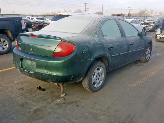 1B3ES46C6YD867112 - 2000 DODGE NEON BASE GREEN photo 4