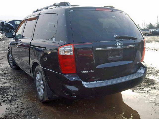 KNDMB233466097982 - 2006 KIA SEDONA EX BLACK photo 3