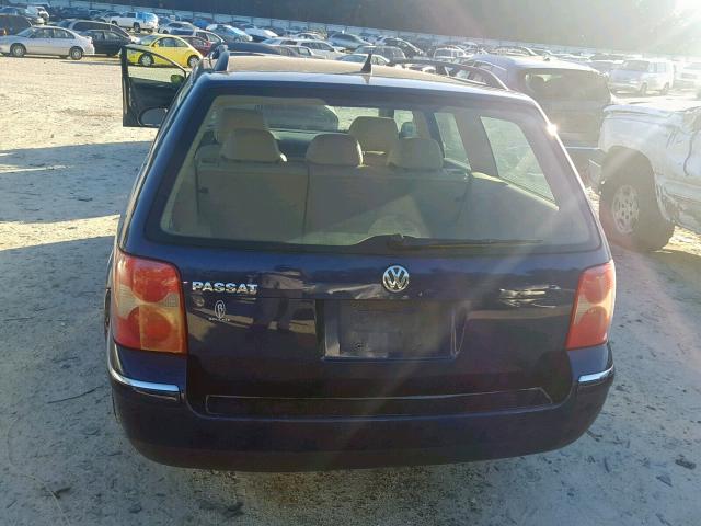 WVWVD63B34E234457 - 2004 VOLKSWAGEN PASSAT GLS BLUE photo 9