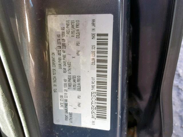 JM1CR193470131979 - 2007 MAZDA 5 GRAY photo 10