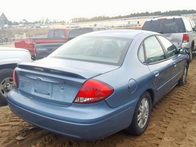 1FAFP56S55A239885 - 2005 FORD TAURUS SEL BLUE photo 4