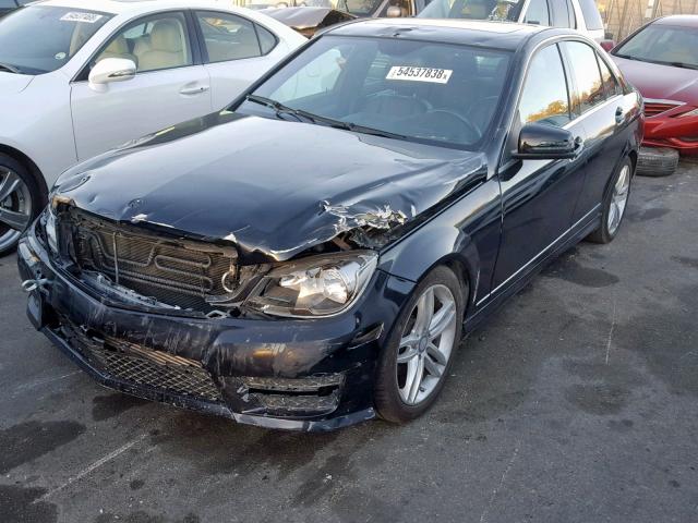 WDDGF4HBXDA785837 - 2013 MERCEDES-BENZ C 250 BLACK photo 2