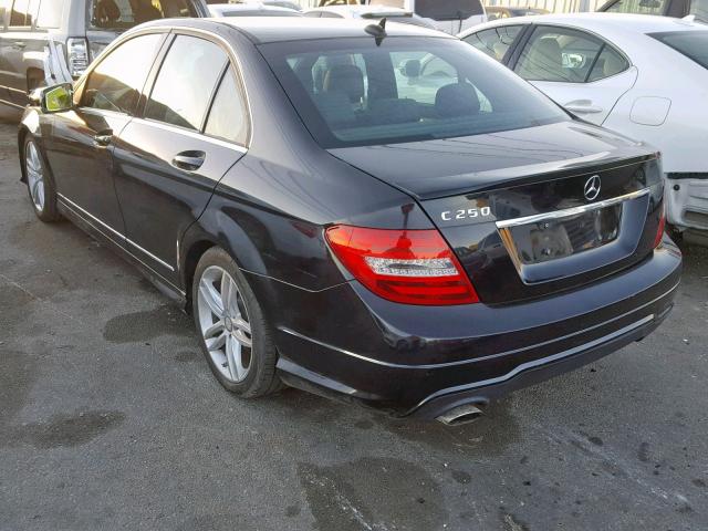 WDDGF4HBXDA785837 - 2013 MERCEDES-BENZ C 250 BLACK photo 3