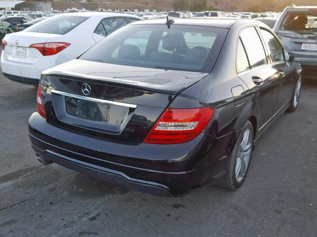 WDDGF4HBXDA785837 - 2013 MERCEDES-BENZ C 250 BLACK photo 4