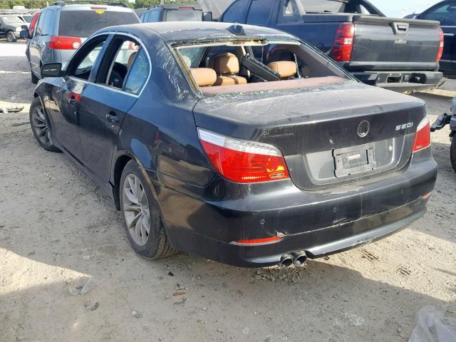 WBANW53598CT51523 - 2008 BMW 550 I BLACK photo 3