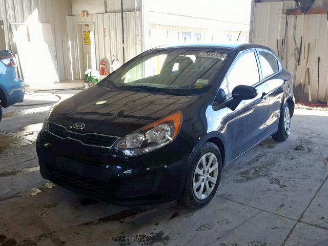 KNADN5A34D6112583 - 2013 KIA RIO EX BLACK photo 2