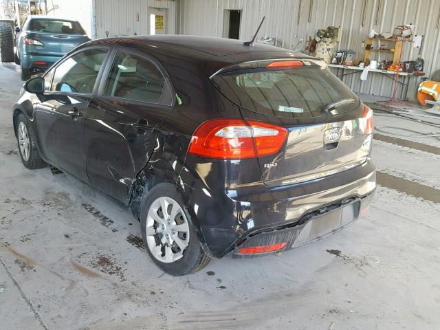 KNADN5A34D6112583 - 2013 KIA RIO EX BLACK photo 3