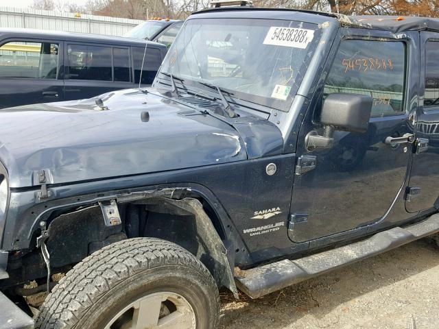 1J4GA59147L175388 - 2007 JEEP WRANGLER S BLUE photo 9