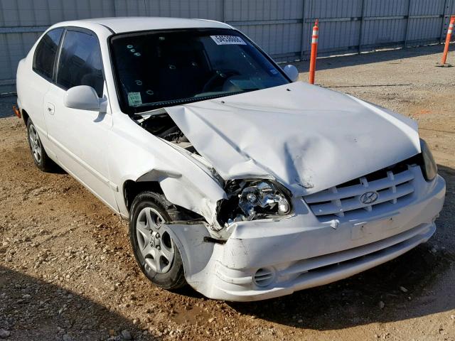 KMHCG35C44U317559 - 2004 HYUNDAI ACCENT GL WHITE photo 1