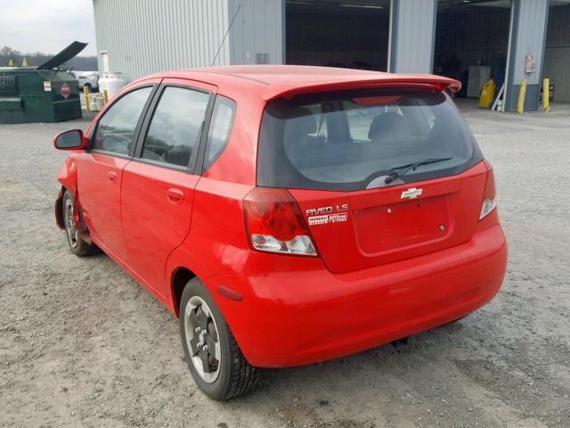 KL1TD62605B384533 - 2005 CHEVROLET AVEO BASE Qırmızı foto 3