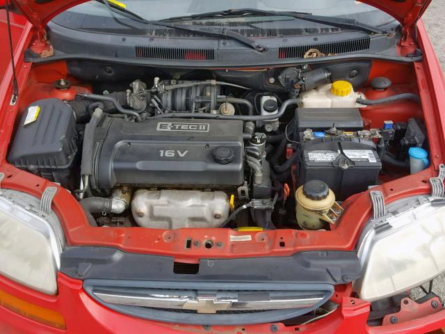 KL1TD62605B384533 - 2005 CHEVROLET AVEO BASE Qırmızı foto 7