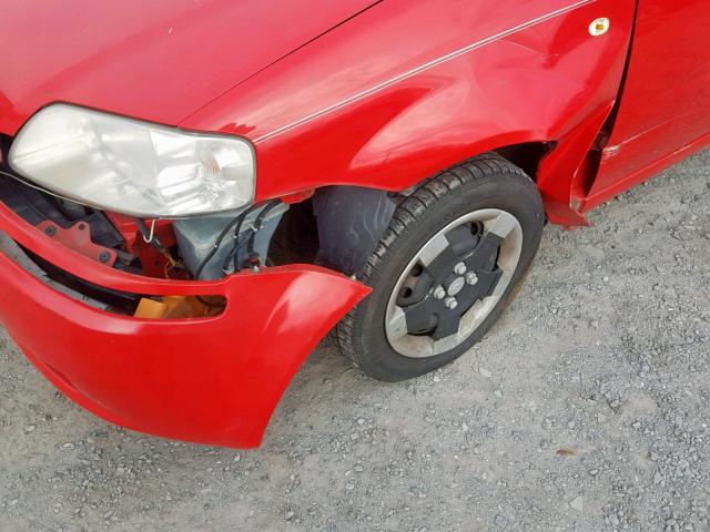 KL1TD62605B384533 - 2005 CHEVROLET AVEO BASE Qırmızı foto 9
