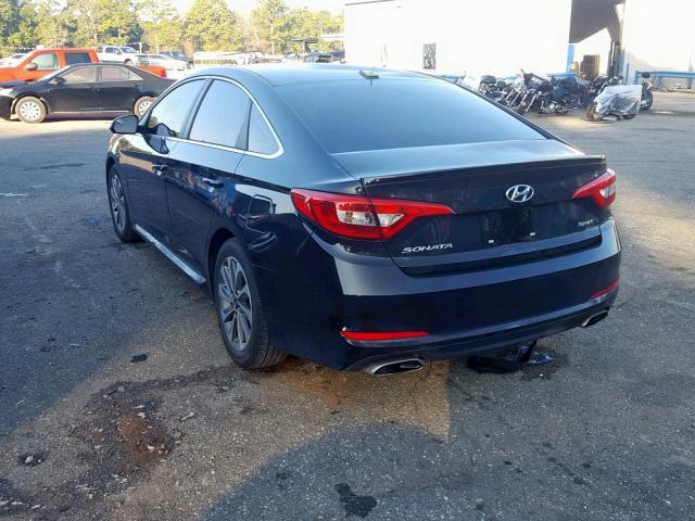 5NPE34AF6FH103099 - 2015 HYUNDAI SONATA SPO BLACK photo 3