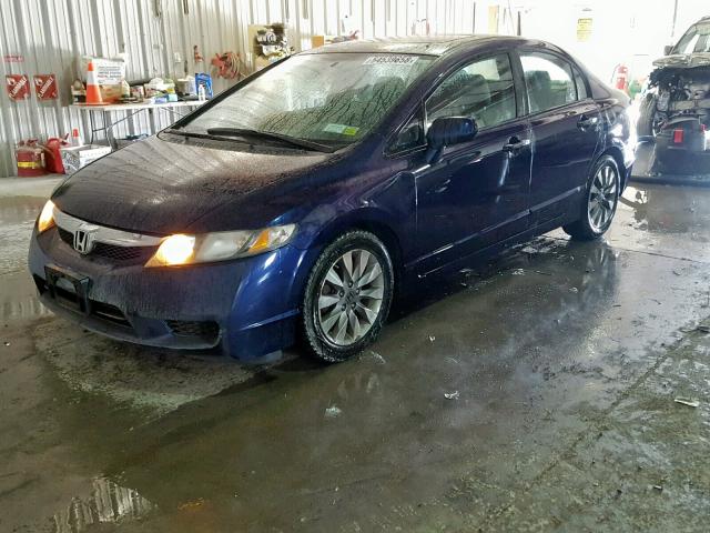 2HGFA1F99AH532512 - 2010 HONDA CIVIC EXL BLUE photo 2