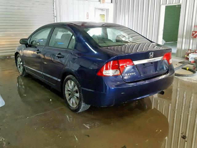 2HGFA1F99AH532512 - 2010 HONDA CIVIC EXL BLUE photo 3