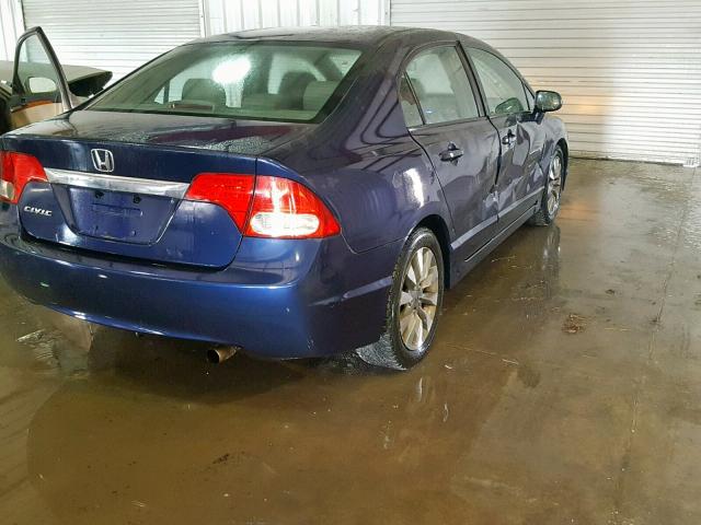 2HGFA1F99AH532512 - 2010 HONDA CIVIC EXL BLUE photo 4