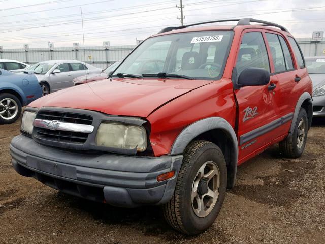 2CNBJ734436900520 - 2003 CHEVROLET TRACKER ZR RED photo 2