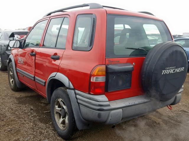 2CNBJ734436900520 - 2003 CHEVROLET TRACKER ZR RED photo 3