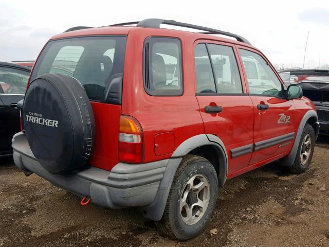 2CNBJ734436900520 - 2003 CHEVROLET TRACKER ZR RED photo 4